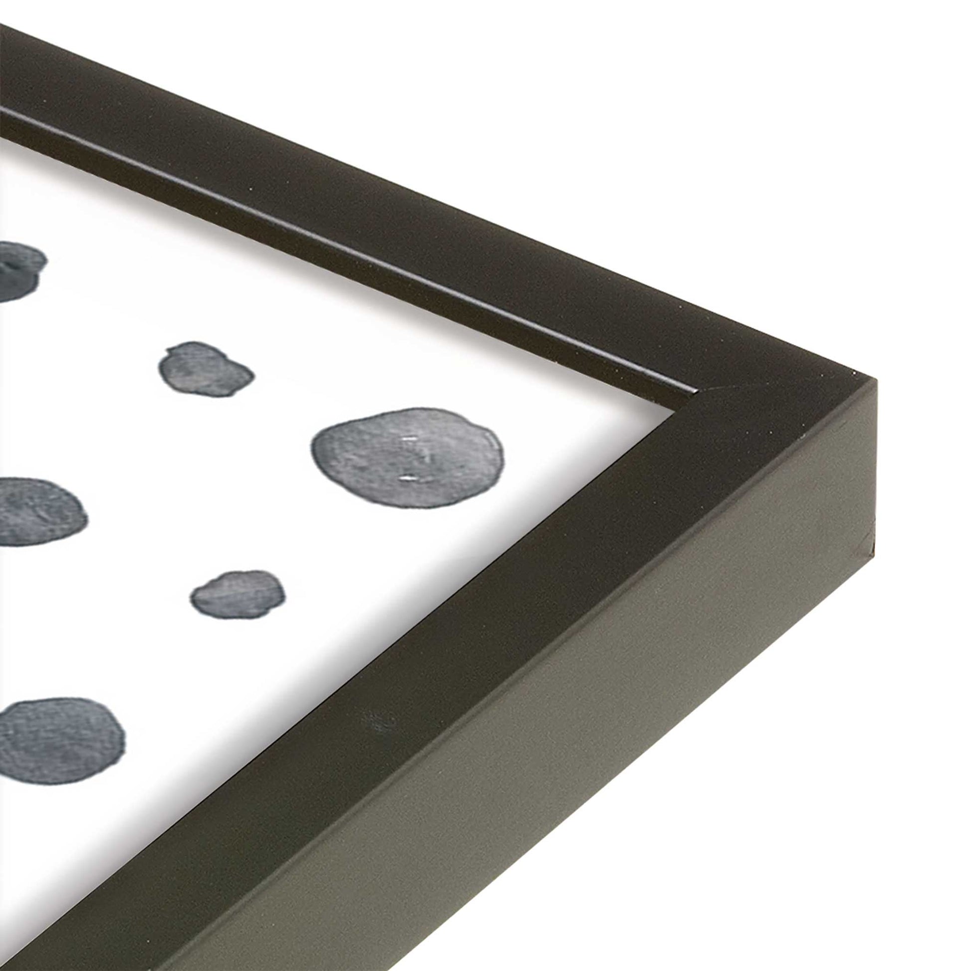 [Color:Satin Black], Picture of art in a Satin Black frame of the corner