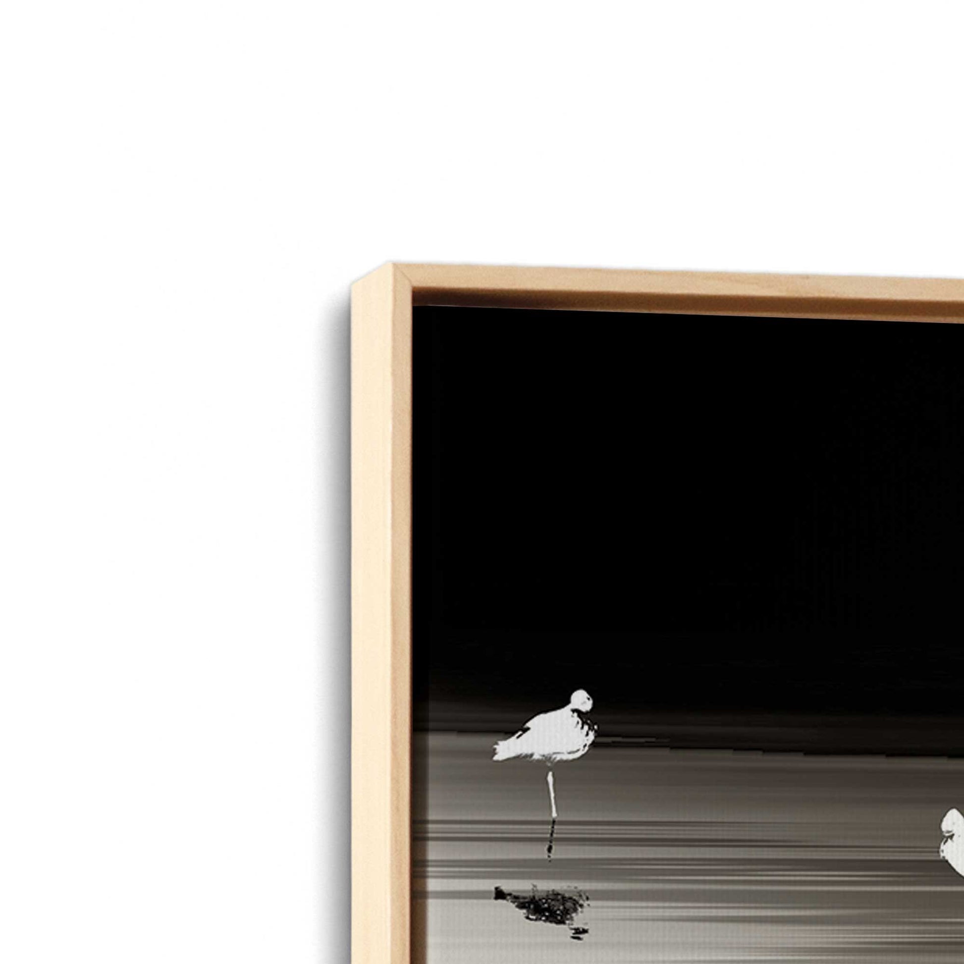 [Color:American Maple], Picture of art in a American Maple frame at an angle