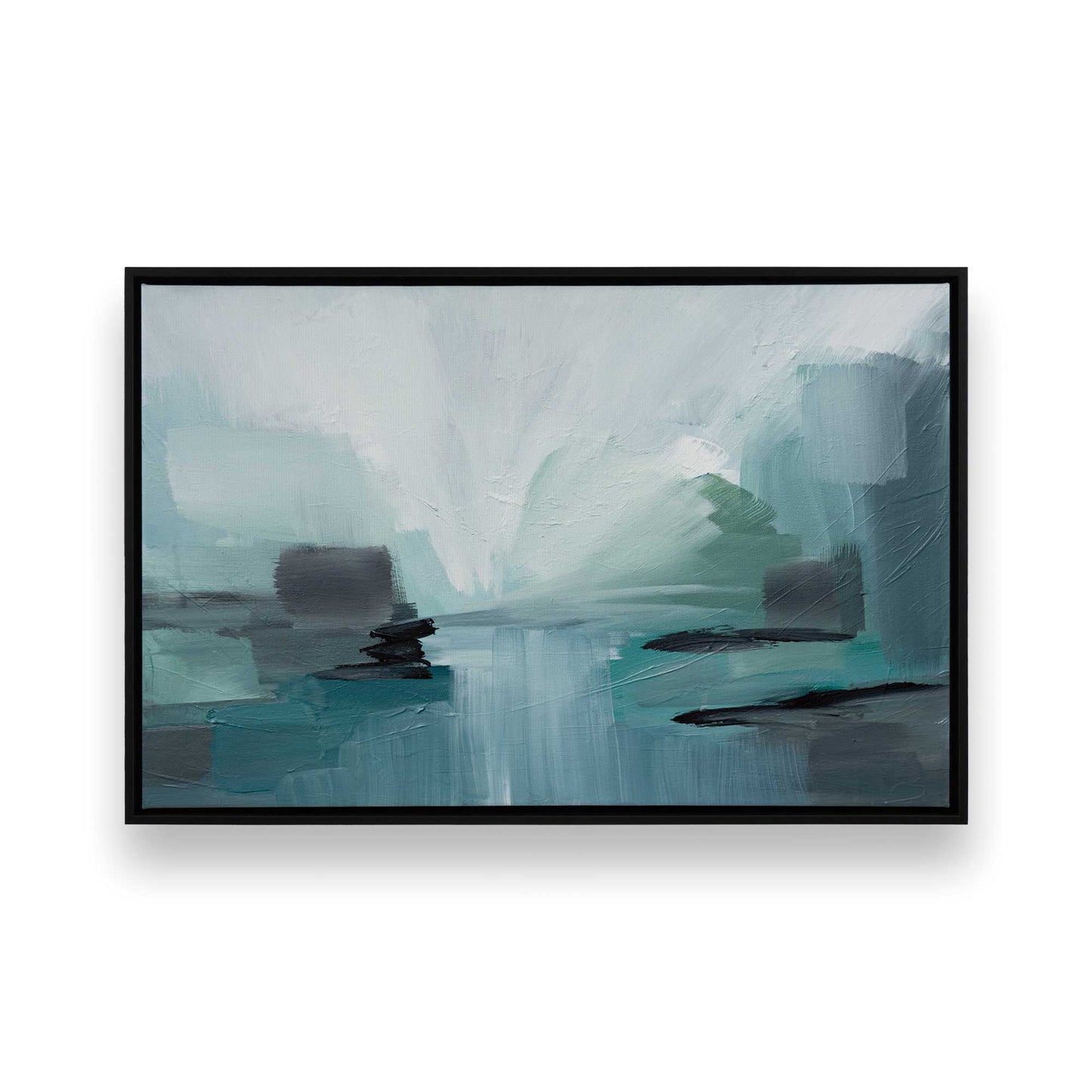 [Color:Satin Black], Picture of art in a Satin Black frame