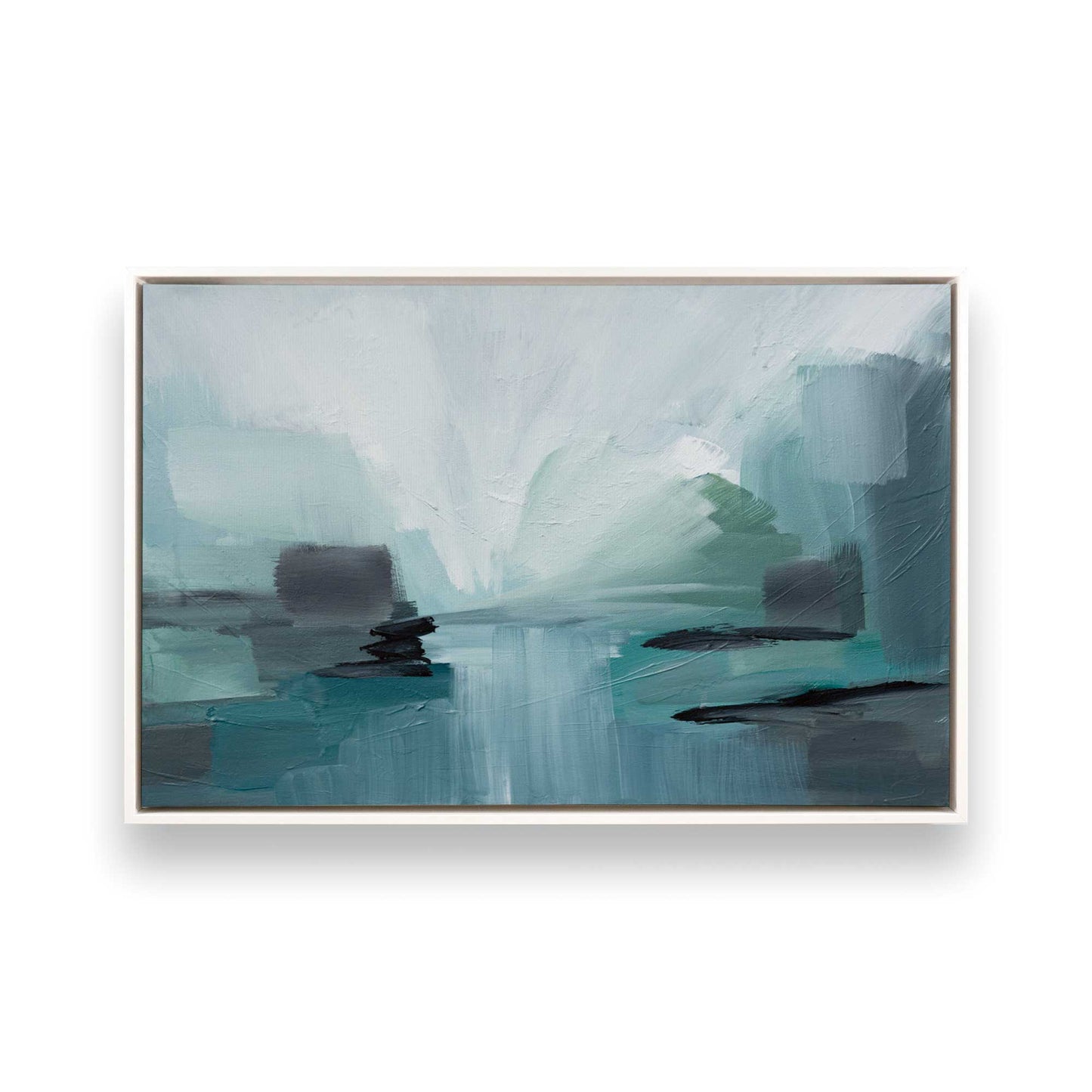 [Color:Opaque White], Picture of art in a White frame