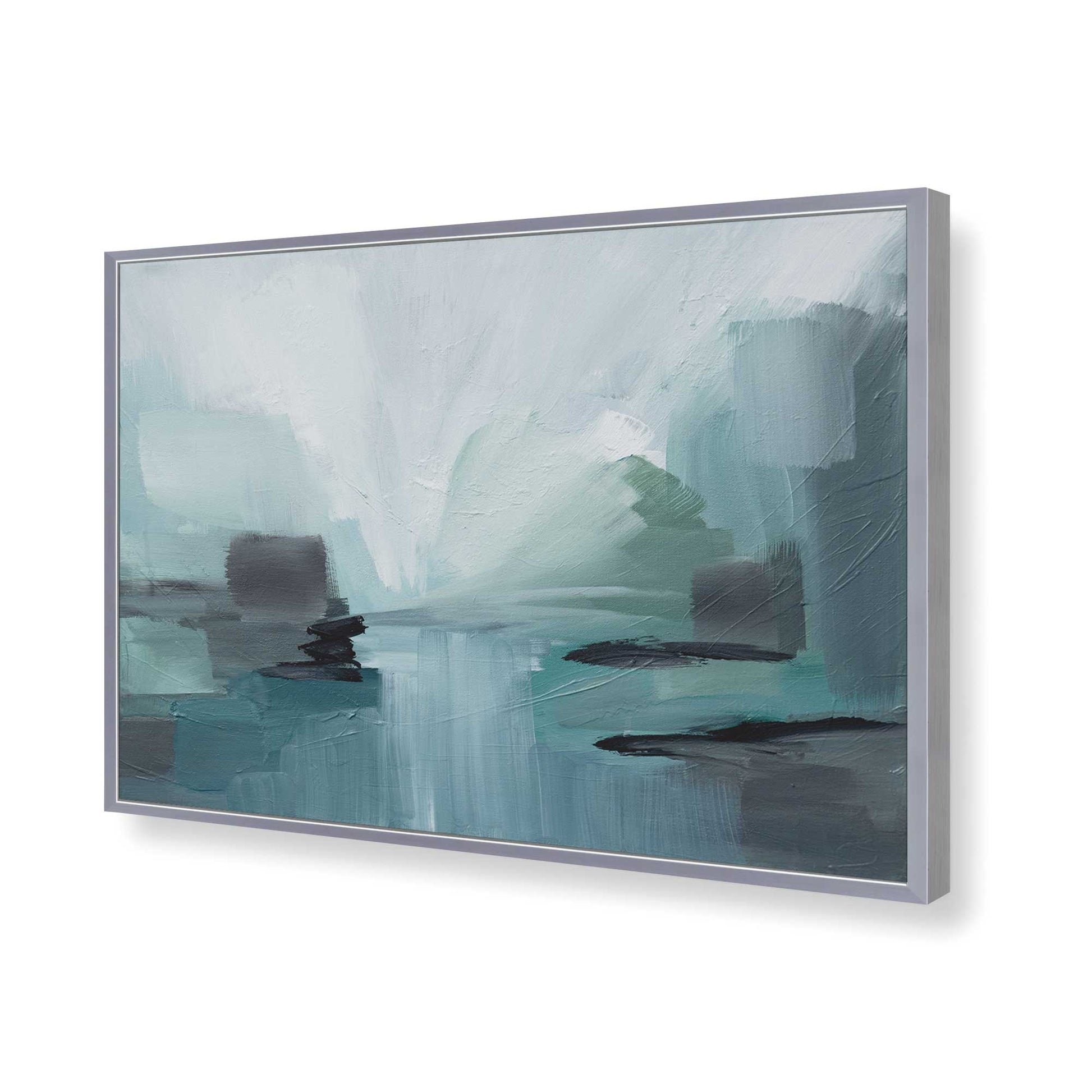 [Color:Polished Chrome], Picture of art in a Polished Chrome frame of the corner
