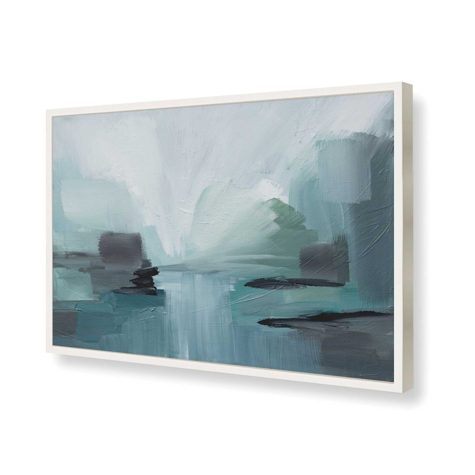 [Color:Opaque White], Picture of art in a Opaque White frame of the corner