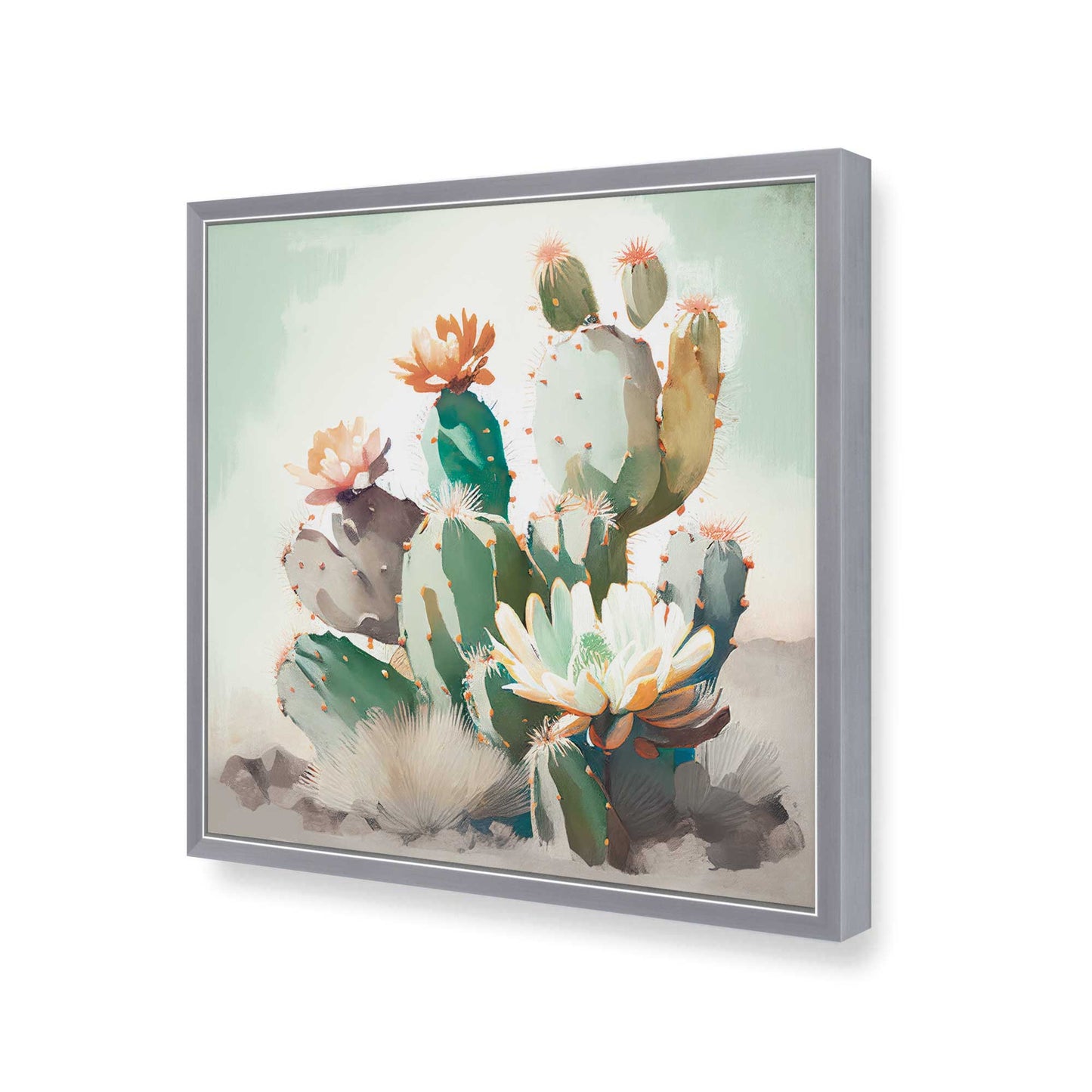 [Color:Polished Chrome], Picture of art in a Polished Chrome frame at an angle