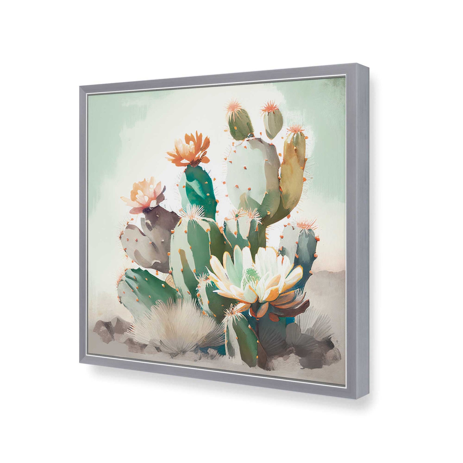 [Color:Polished Chrome], Picture of art in a Polished Chrome frame at an angle