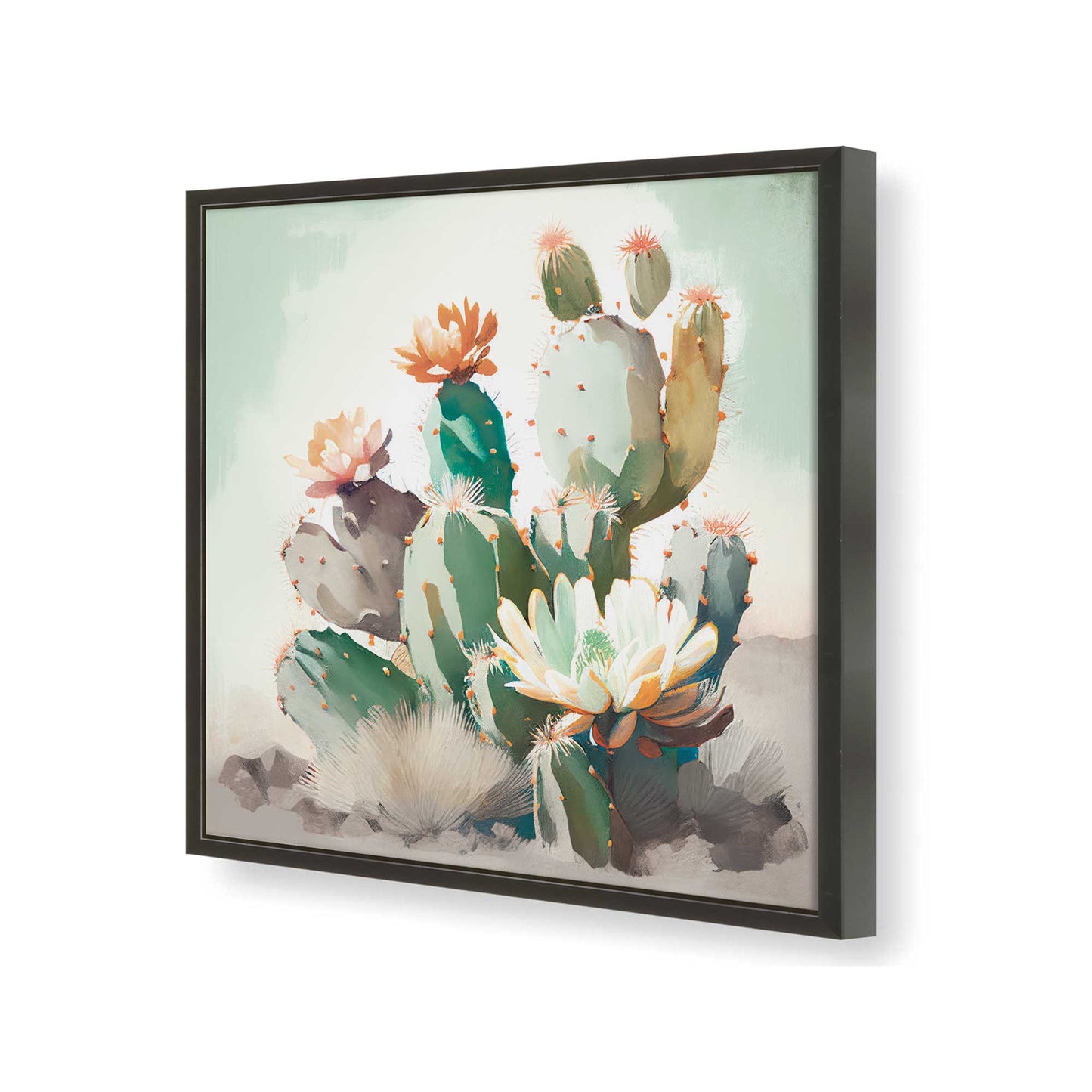 [Color:Satin Black], Picture of art in a Satin Black frame at an angle