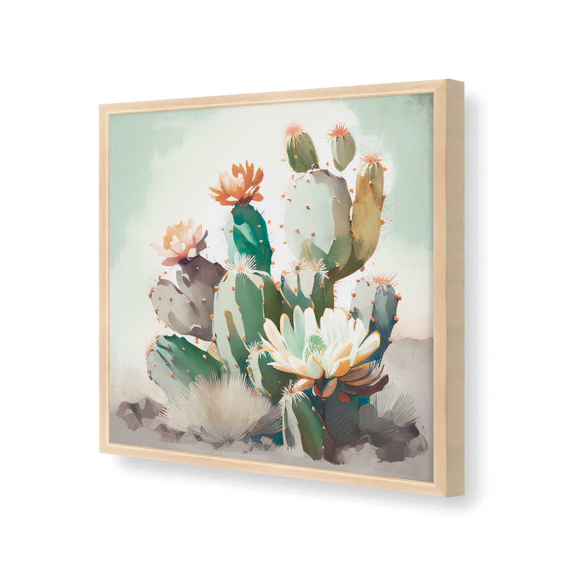 [Color:Raw Maple], Picture of art in a Raw Maple frame at an angle