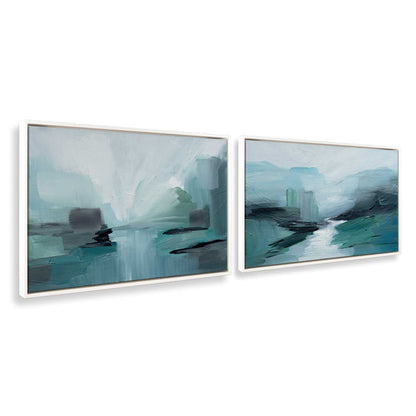[Color:Opaque White], Picture of art in a White frame at an angle