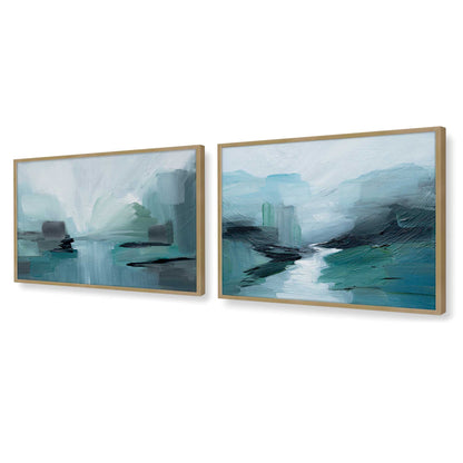 [Color:Brushed Gold], Picture of art in a Brushed Gold frame at an angle