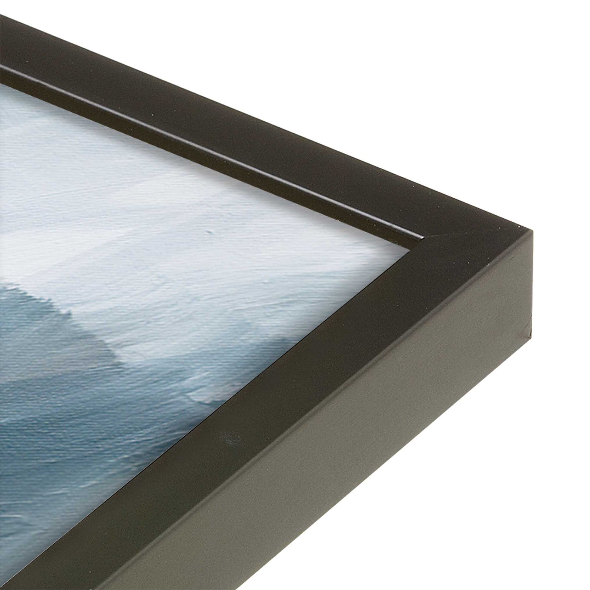 [Color:Satin Black], Picture of art in a Satin Black frame of the corner