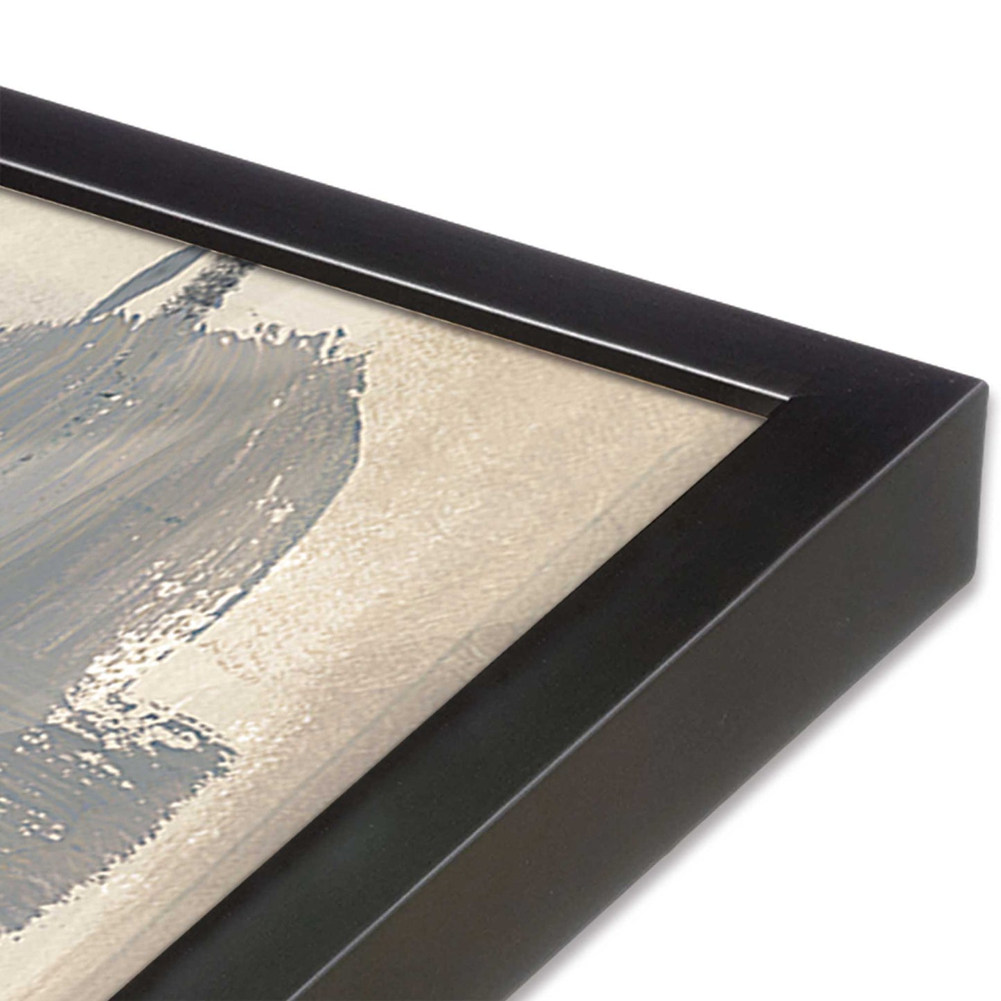 [Color:Weathered Zinc], Picture of art in a Weathered Zinc frame of the corner