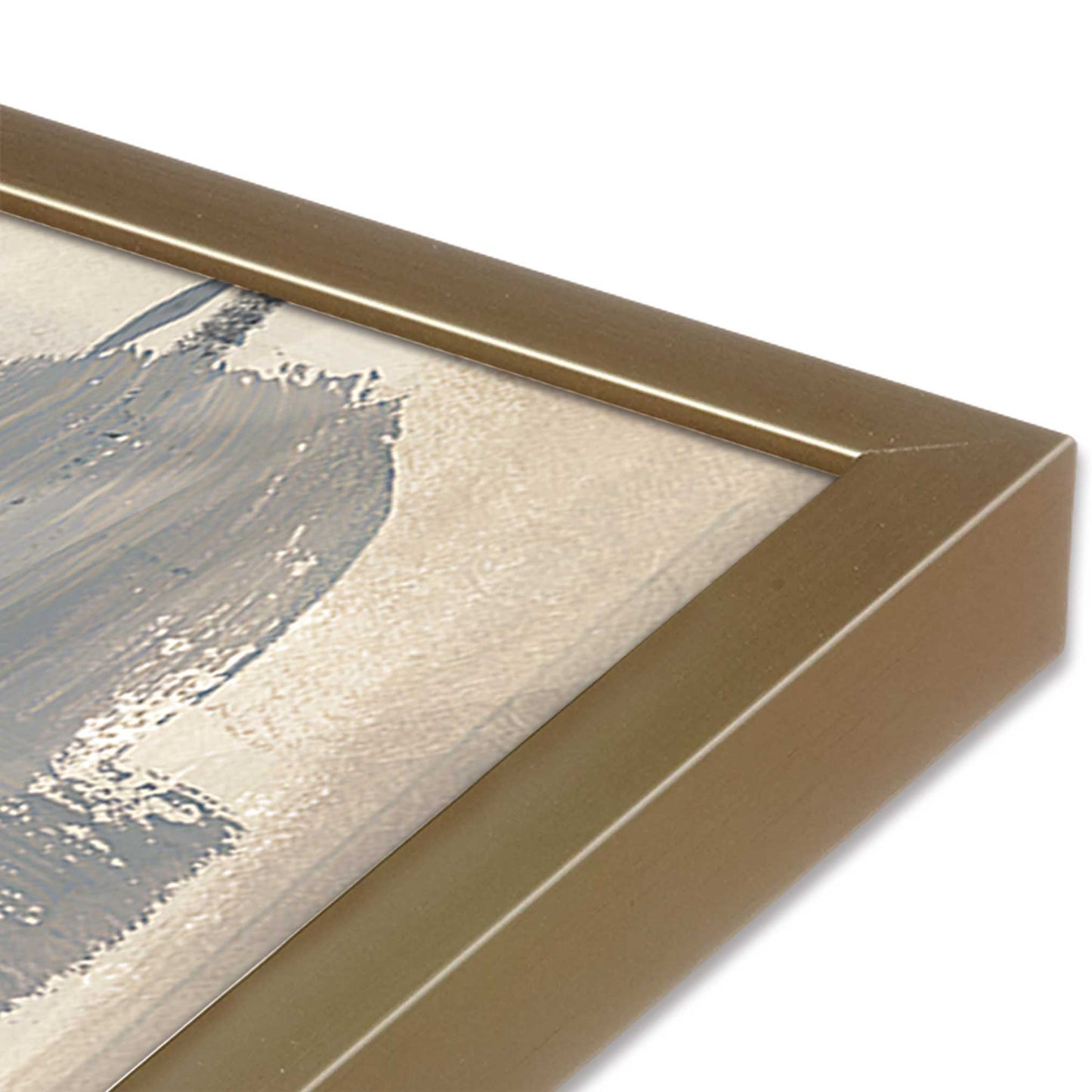 [Color:Brushed Gold], Picture of art in a Brushed Gold frame of the corner