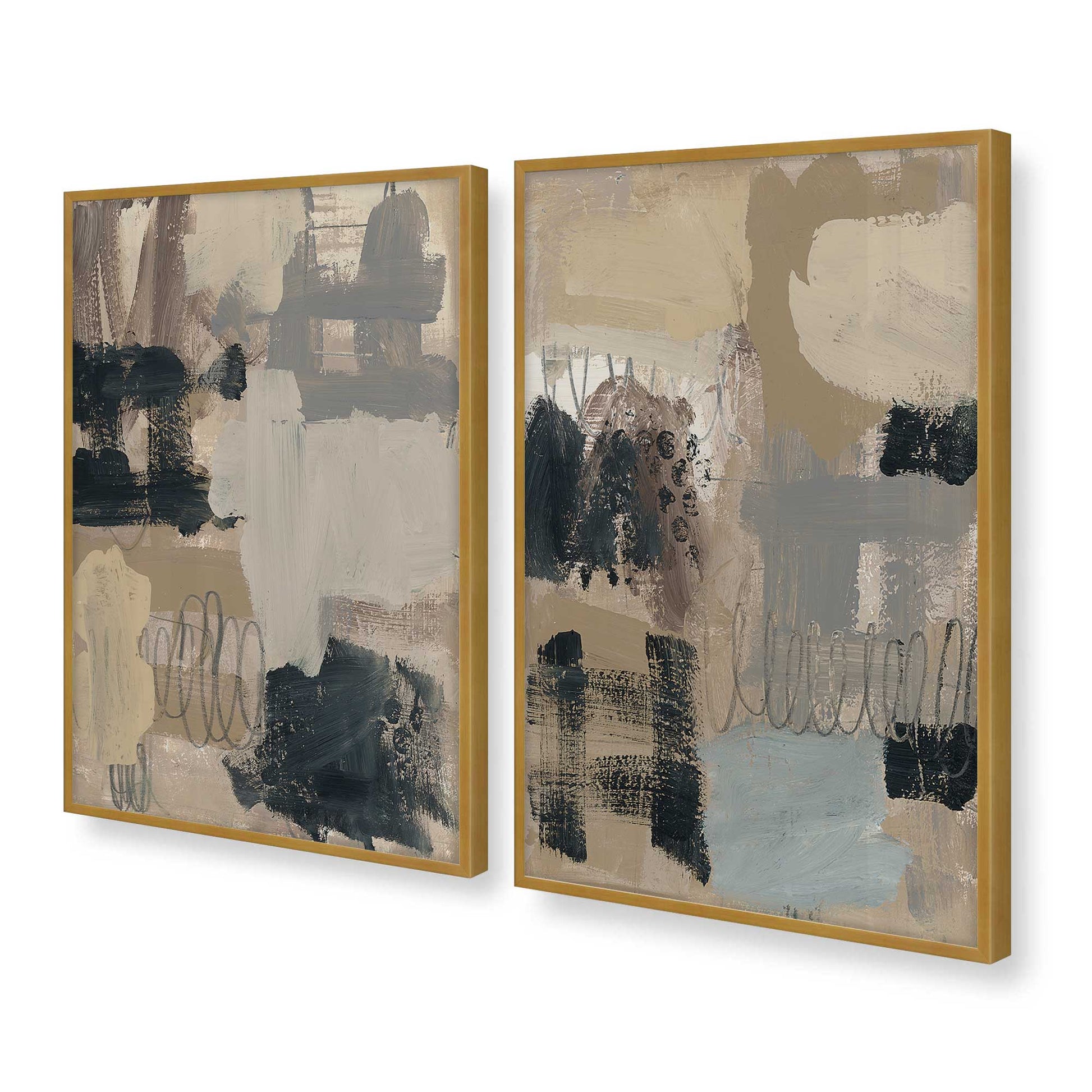 [Color:Polished Gold], Picture of art in a Polished Gold frame at an angle