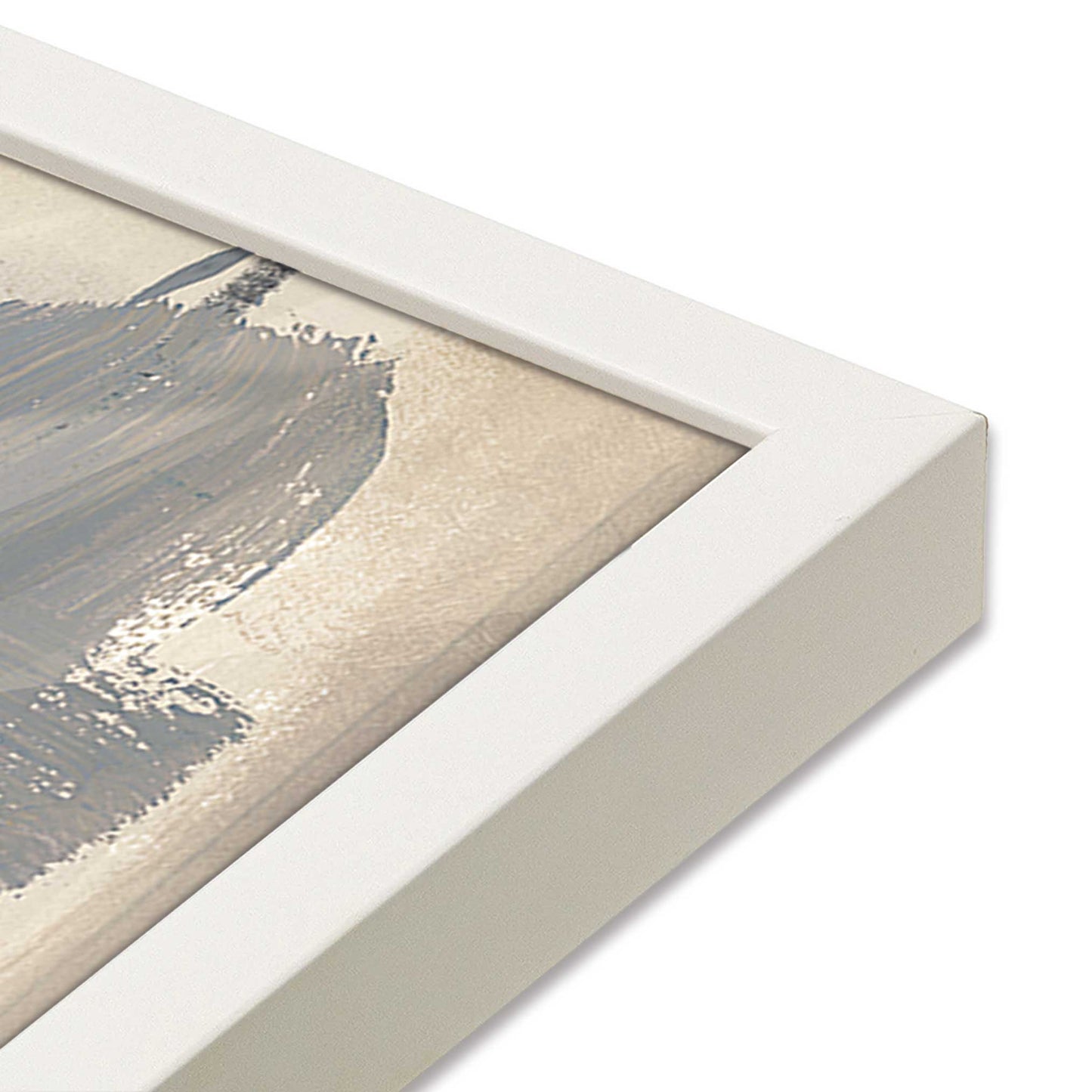 [Color:Opaque White], Picture of art in a Opaque White frame of the corner