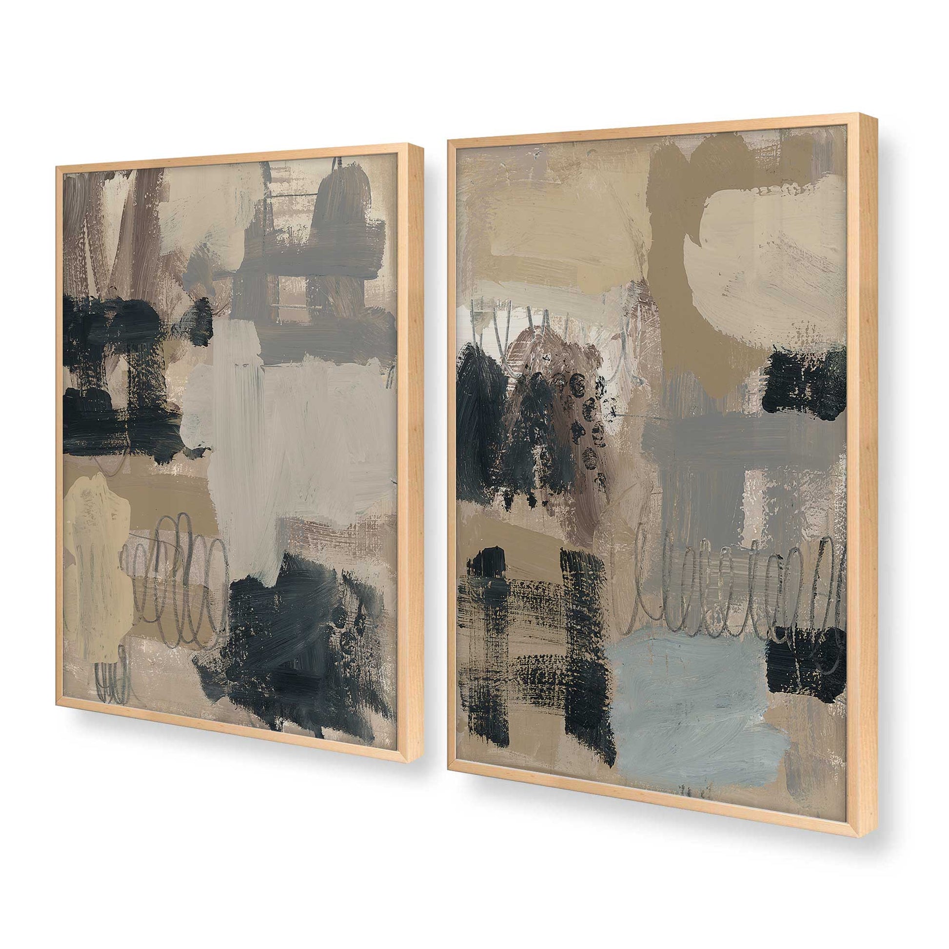 [Color:Raw Maple], Picture of art in a Raw Maple frame at an angle