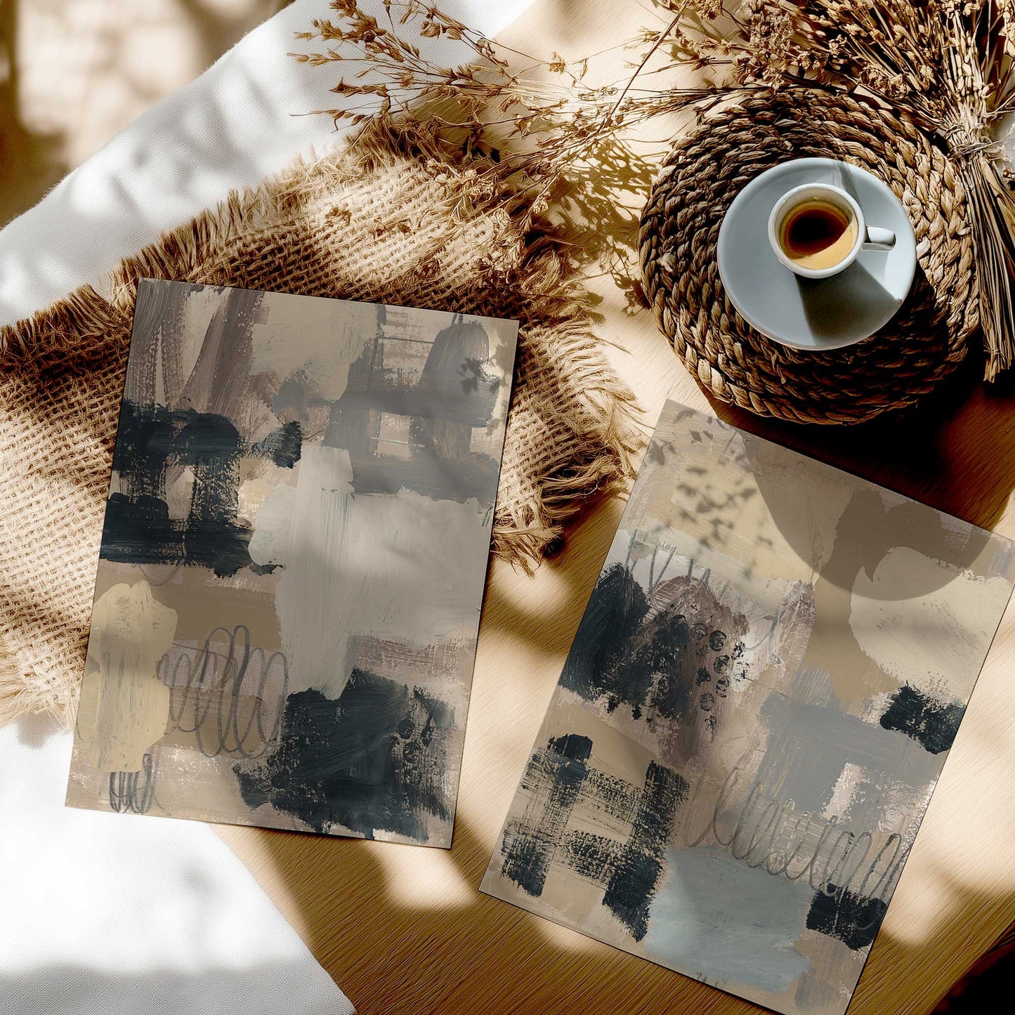 [color:Rolled Print], Picture in a room