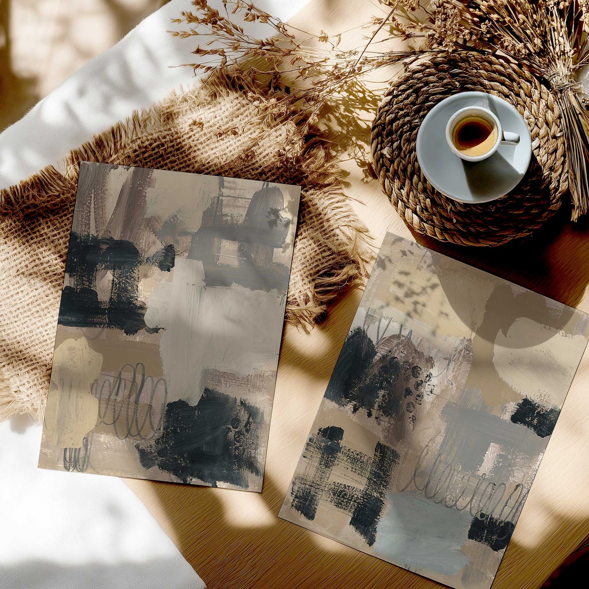 [color:Rolled Print], Picture in a room