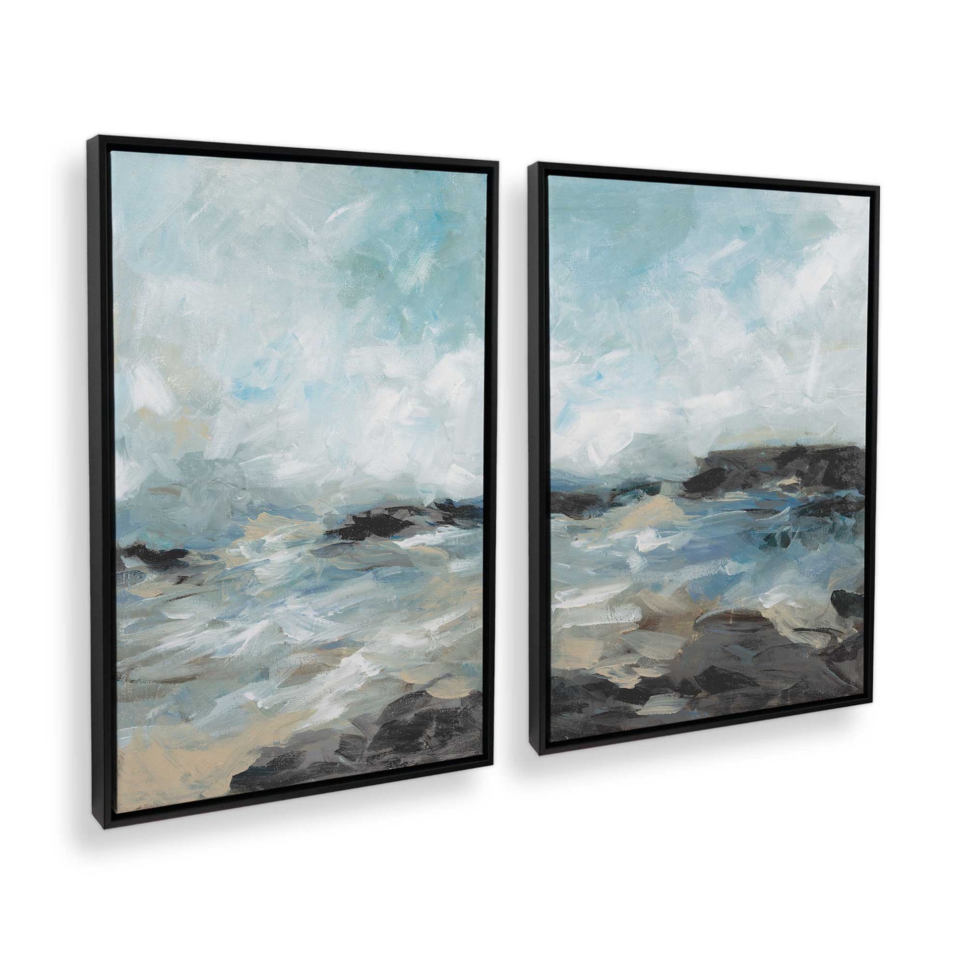 [Color:Satin Black], Picture of art in a Satin Black frame at an angle