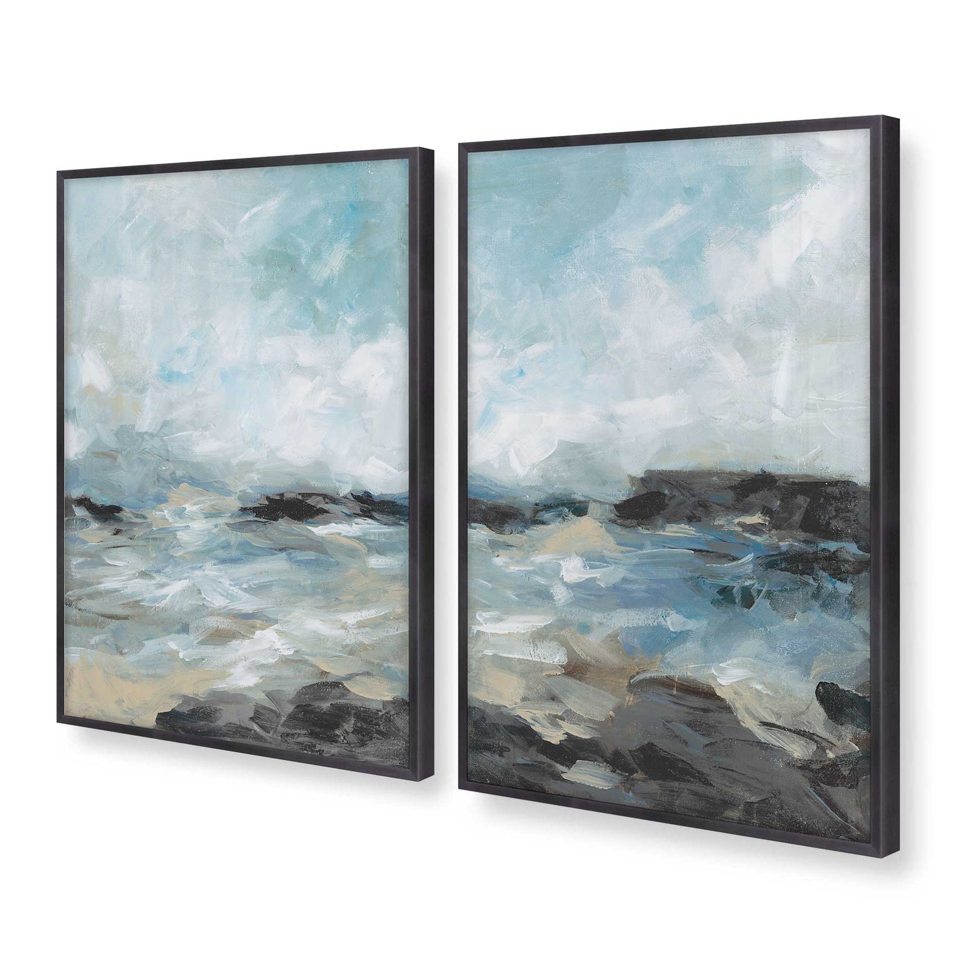 [Color:Weathered Zinc], Picture of art in a Weathered Zinc frame at an angle