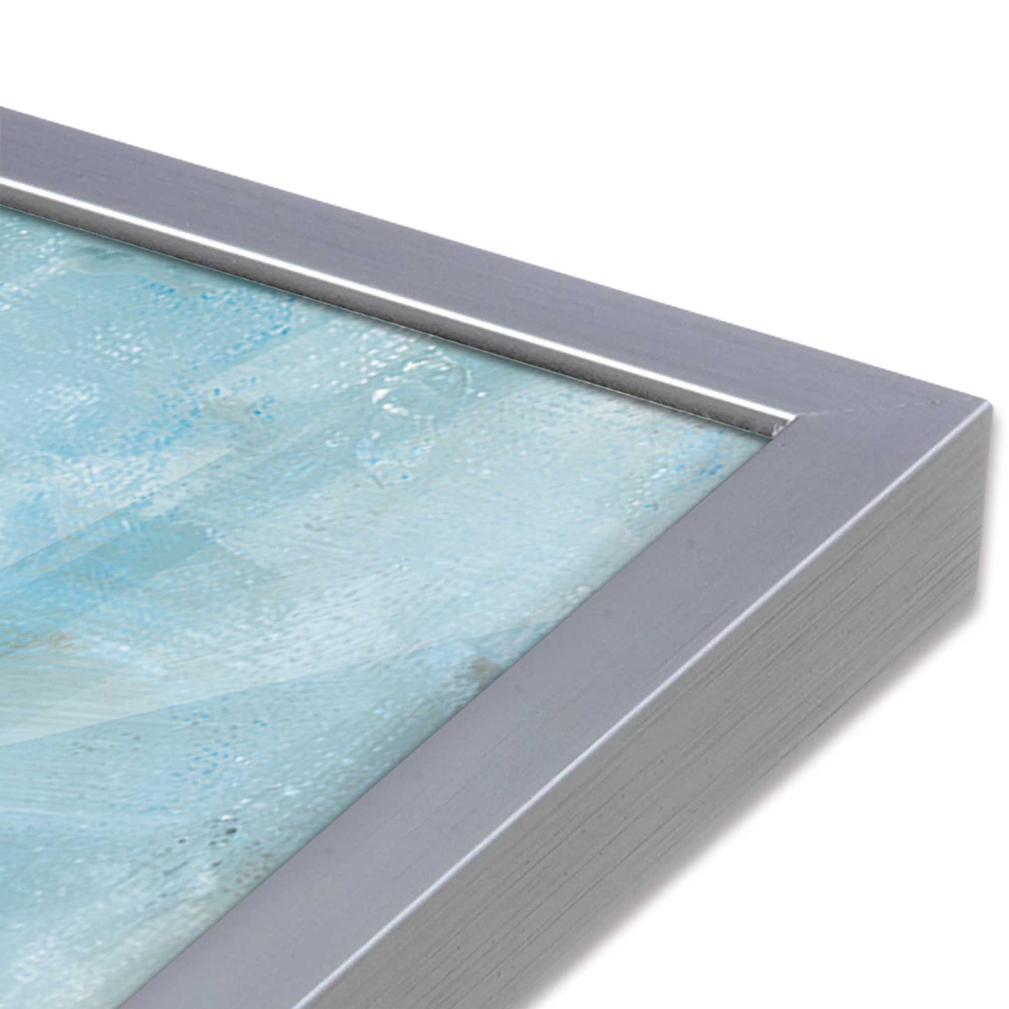 [Color:Polished Chrome], Picture of art in a Polished Chrome frame of the corner