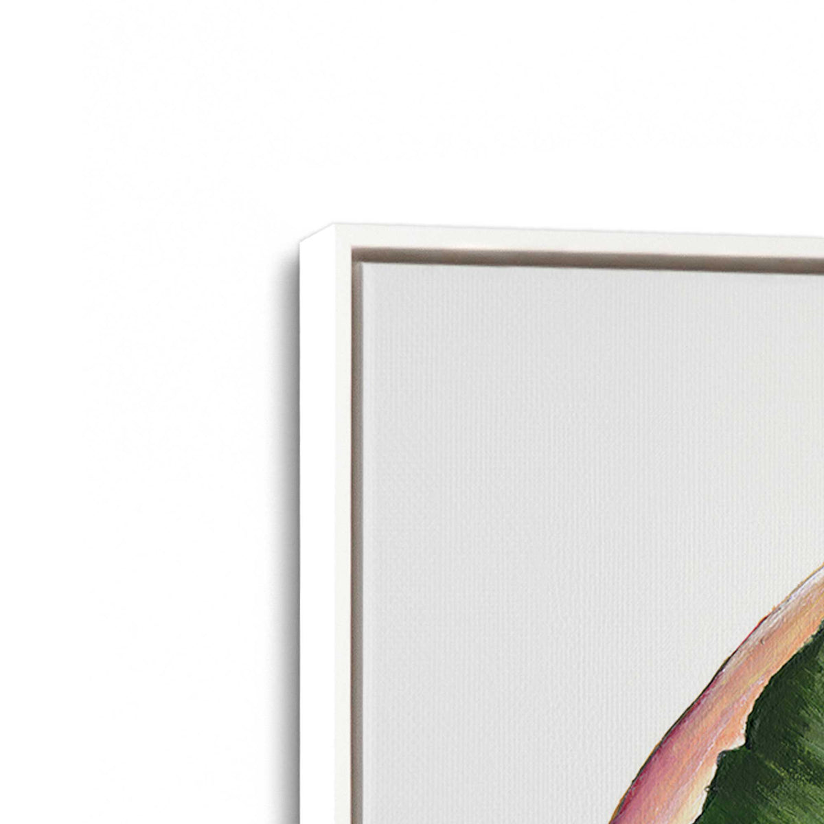 [Color:Opaque White], Picture of art in a White frame at an angle