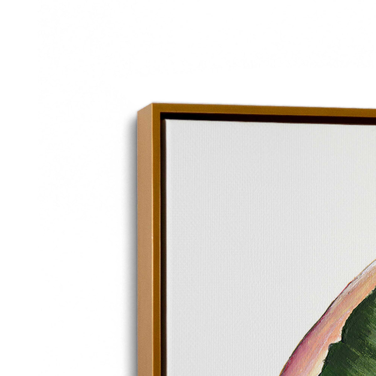[Color:Polished Gold], Picture of art in a Polished Gold frame at an angle