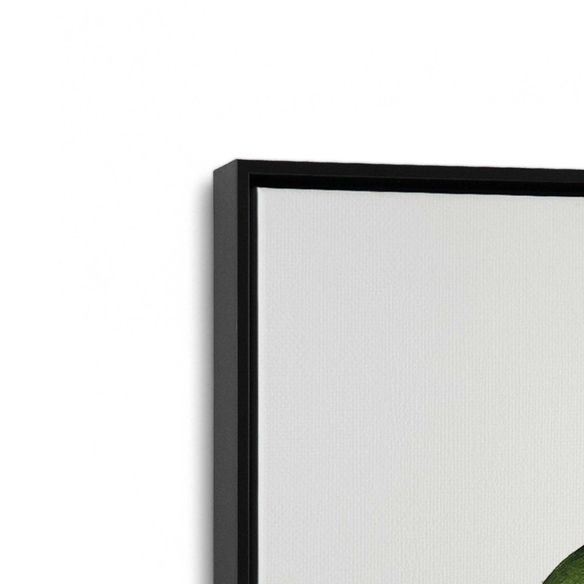 [Color:Satin Black], Picture of art in a Satin Black frame at an angle