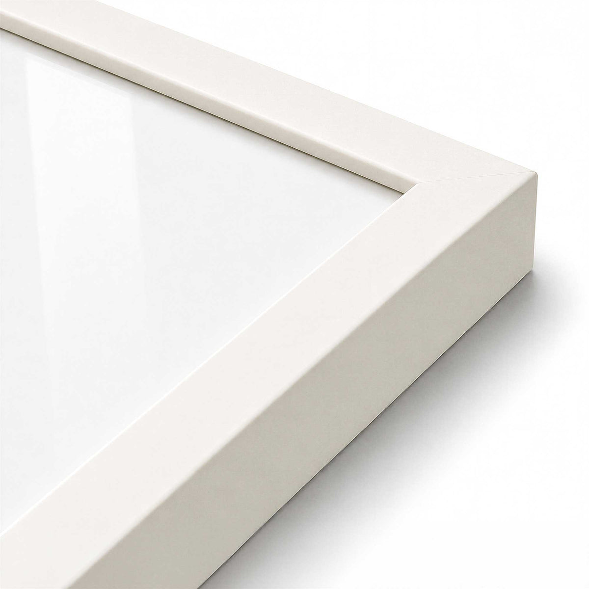 [Color:Opaque White], Picture of art in a Opaque White frame at an angle