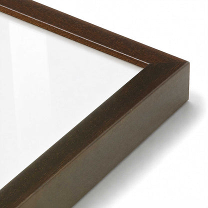 [Color:Brown], Picture of art in a Brown frame at an angle