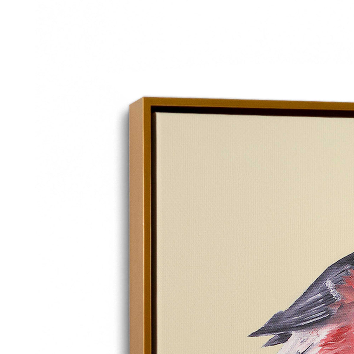 [Color:Polished Gold], Picture of art in a Polished Gold frame at an angle