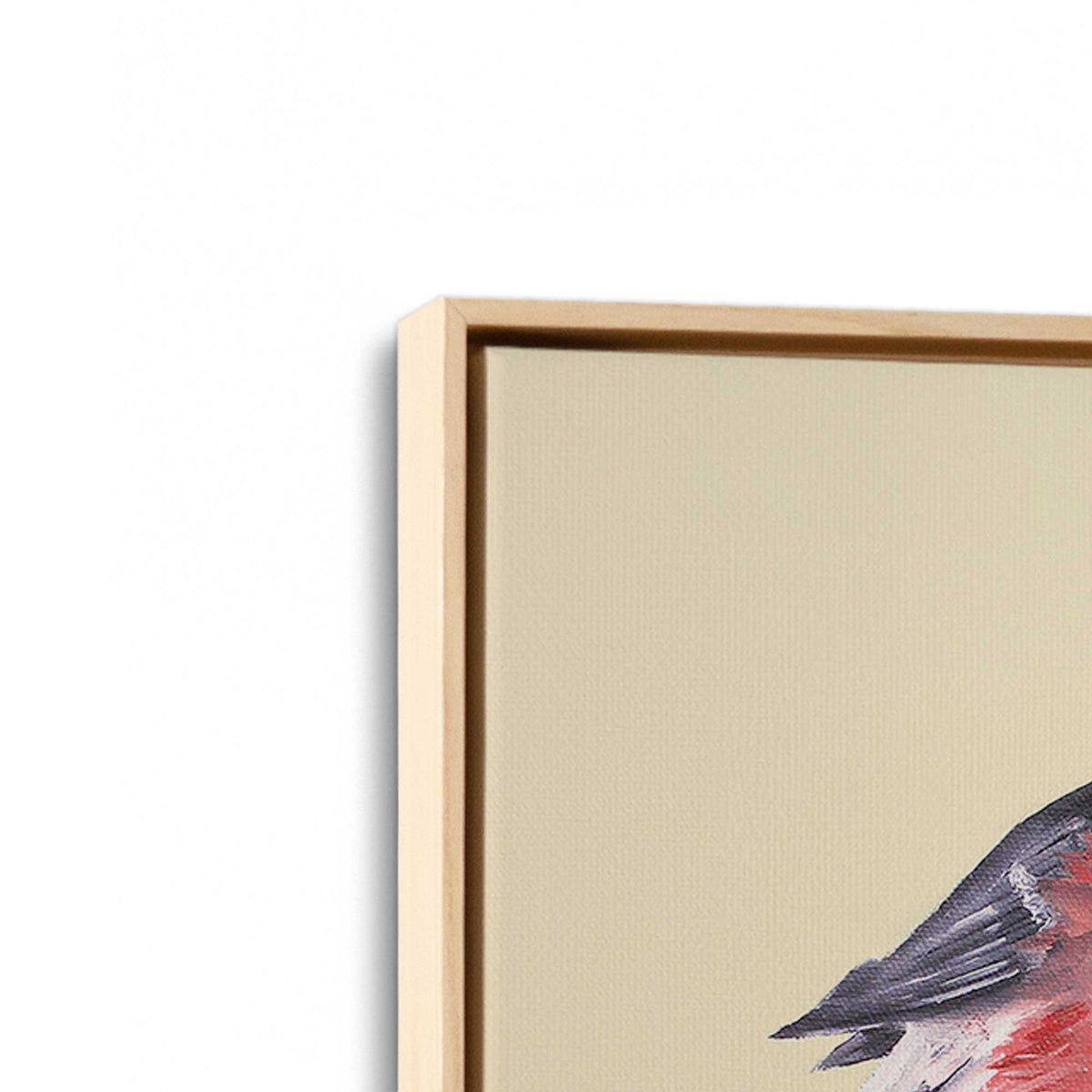 [Color:American Maple], Picture of art in a American Maple frame at an angle