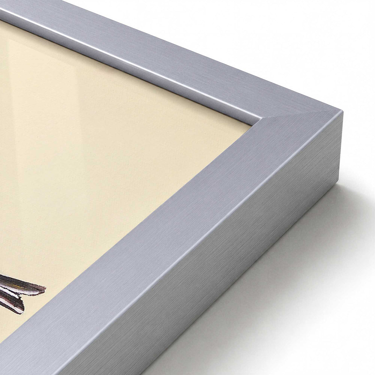 [Color:Polished Chrome], Picture of art in a Polished Chrome frame at an angle