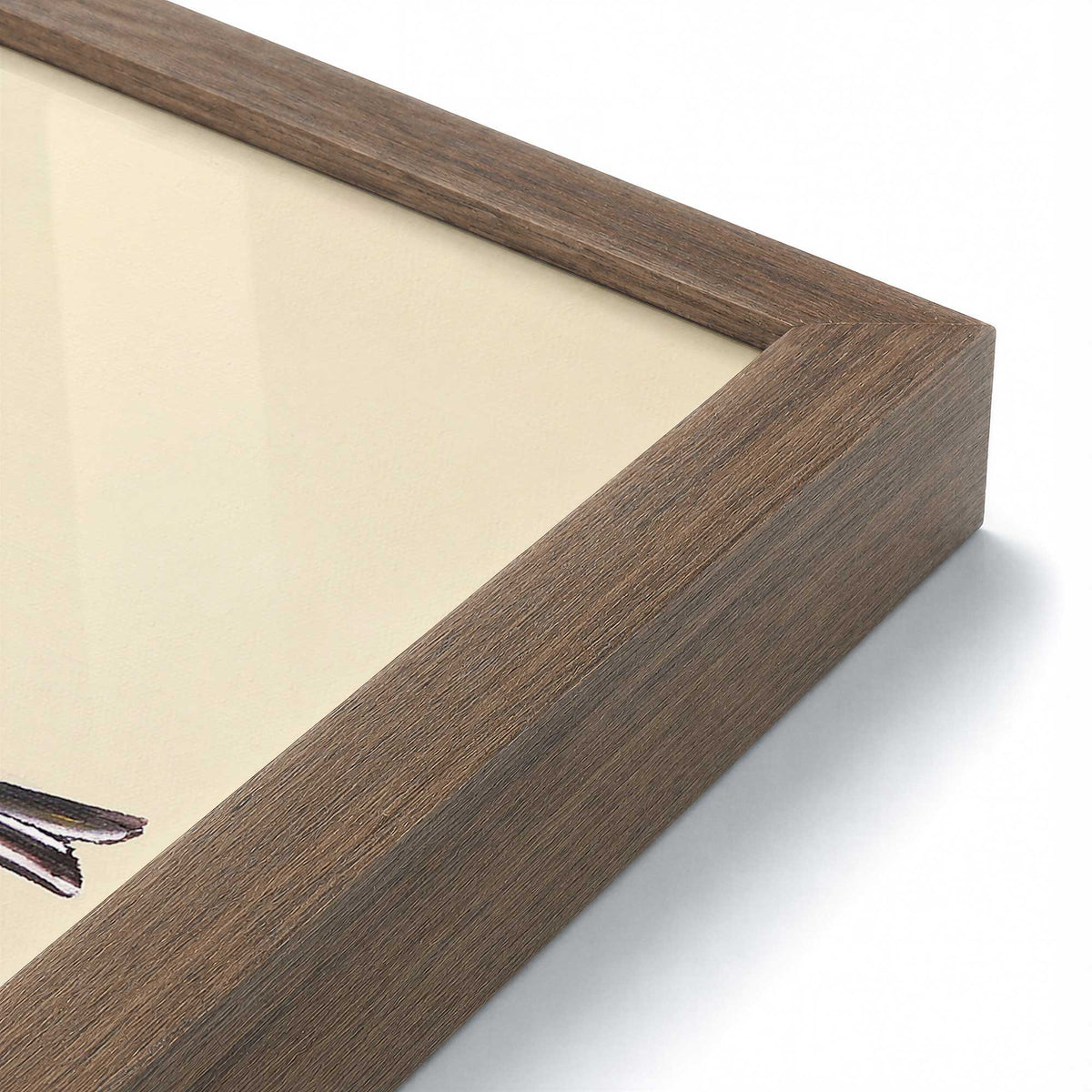 [Color:Walnut], Picture of art in a Walnut frame at an angle