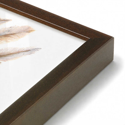 [Color:Brown], Picture of art in a Brown frame at an angle