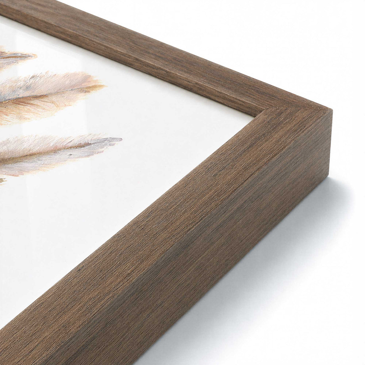 [Color:Walnut], Picture of art in a Walnut frame at an angle
