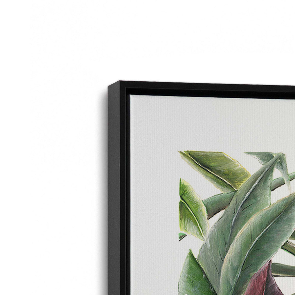 [Color:Satin Black], Picture of art in a Satin Black frame at an angle