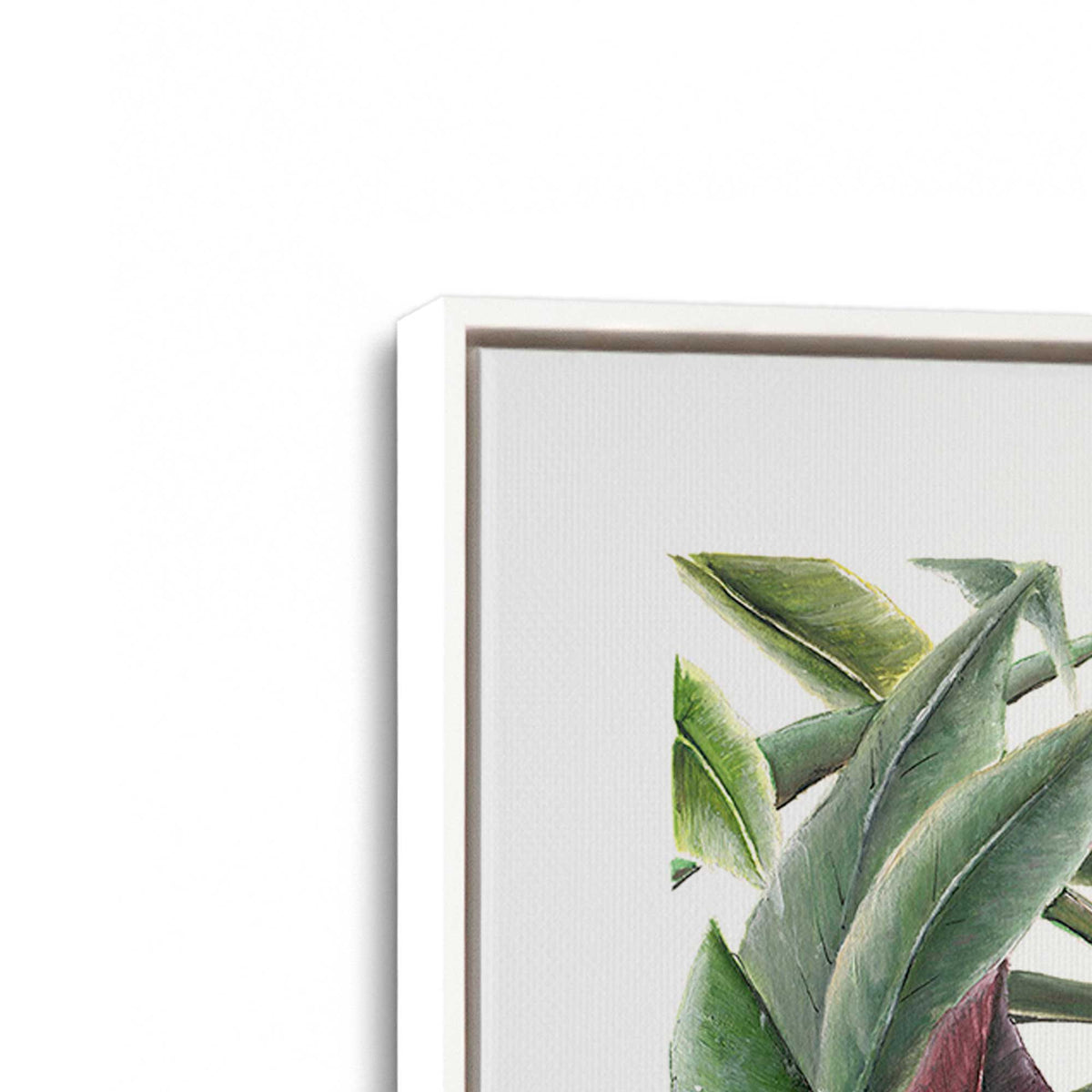 [Color:Opaque White], Picture of art in a White frame at an angle