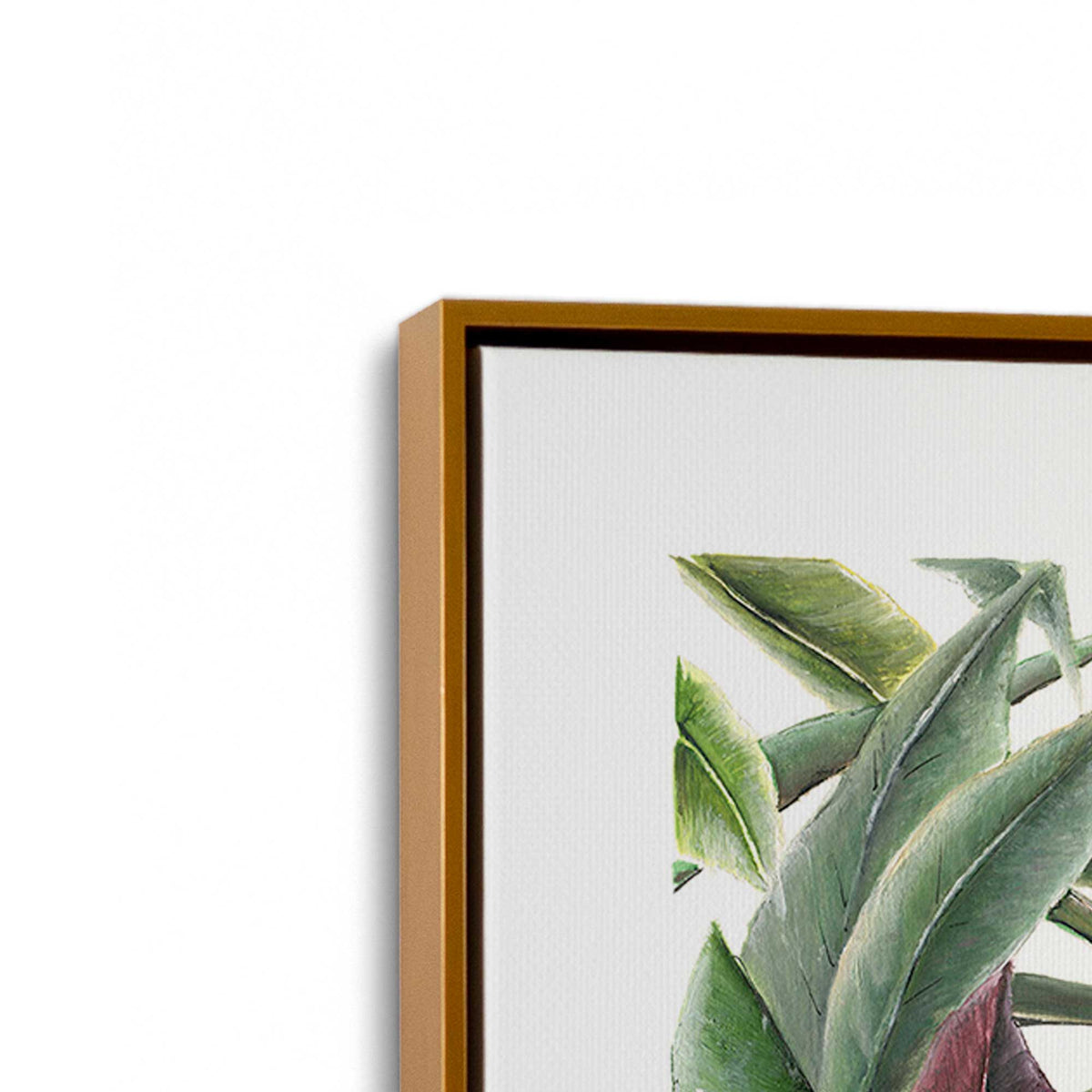 [Color:Polished Gold], Picture of art in a Polished Gold frame at an angle