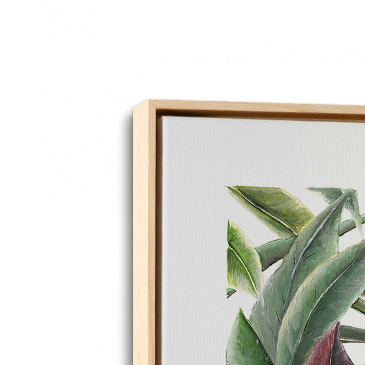[Color:American Maple], Picture of art in a American Maple frame at an angle