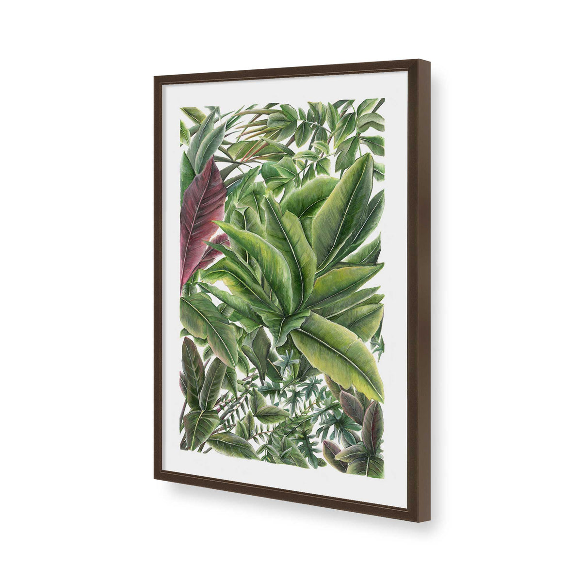[Color:Brown], Picture of art in a Brown frame of the corner