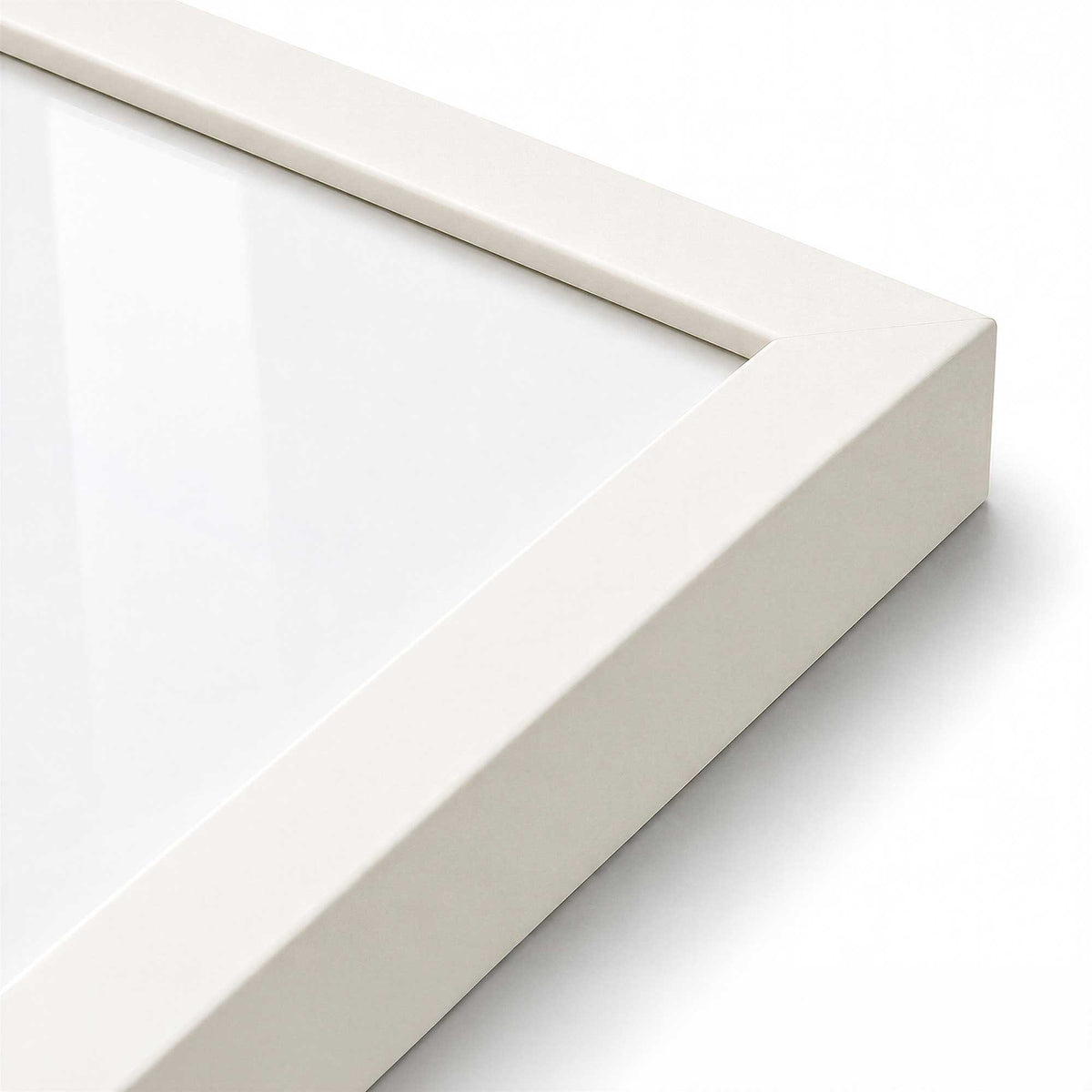 [Color:Opaque White], Picture of art in a Opaque White frame at an angle