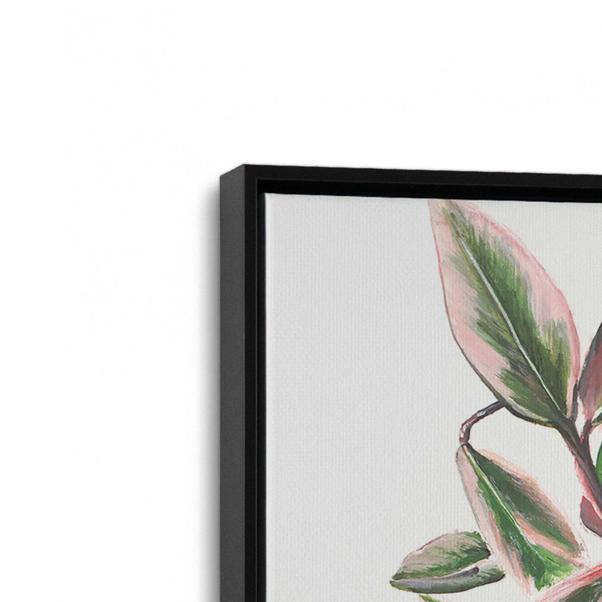 [Color:Satin Black], Picture of art in a Satin Black frame at an angle
