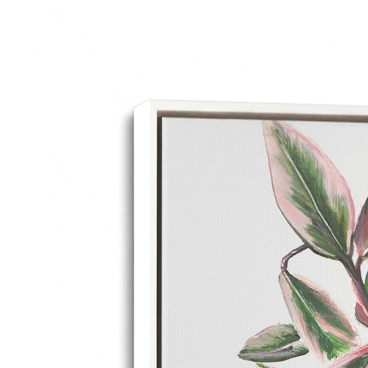 [Color:Opaque White], Picture of art in a White frame at an angle