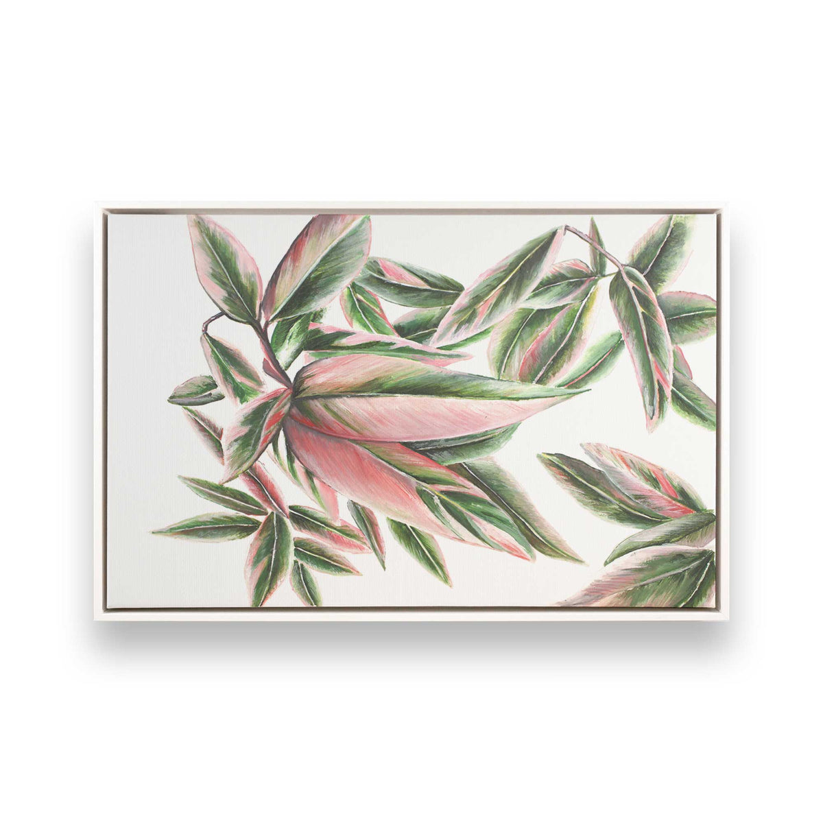 [Color:Opaque White], Picture of art in a White frame