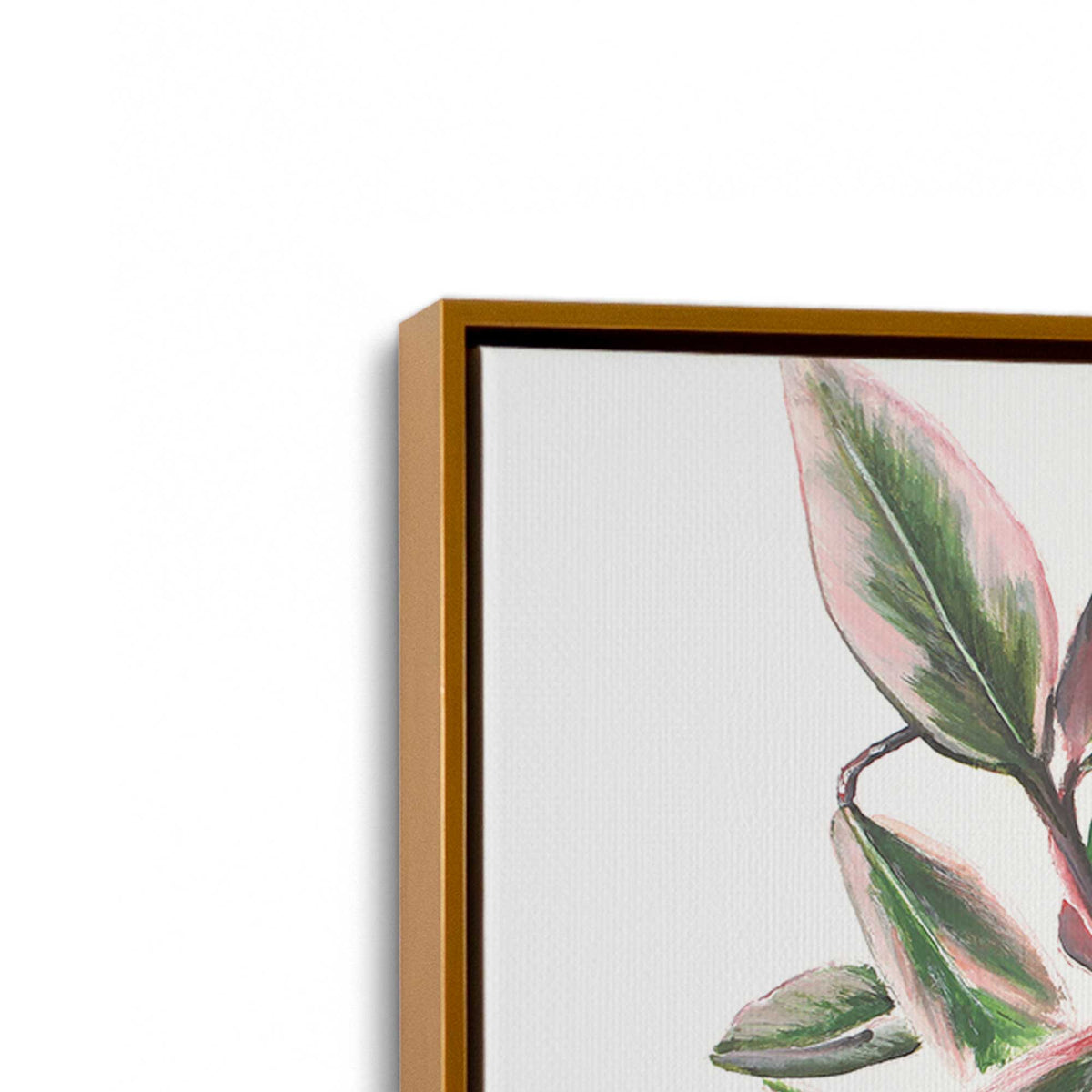 [Color:Polished Gold], Picture of art in a Polished Gold frame at an angle