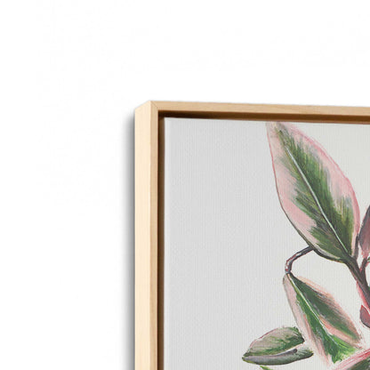 [Color:American Maple], Picture of art in a American Maple frame at an angle