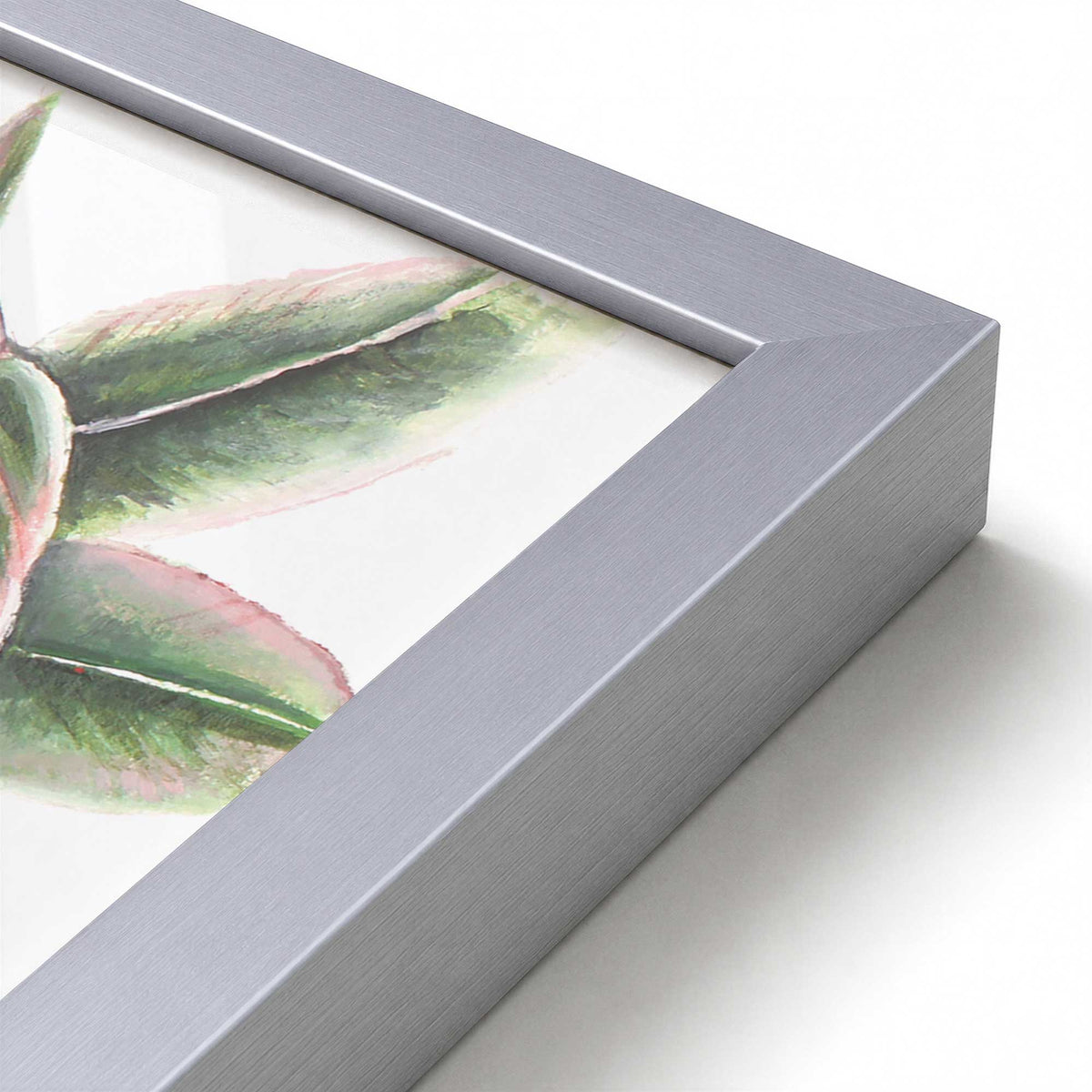 [Color:Polished Chrome], Picture of art in a Polished Chrome frame at an angle