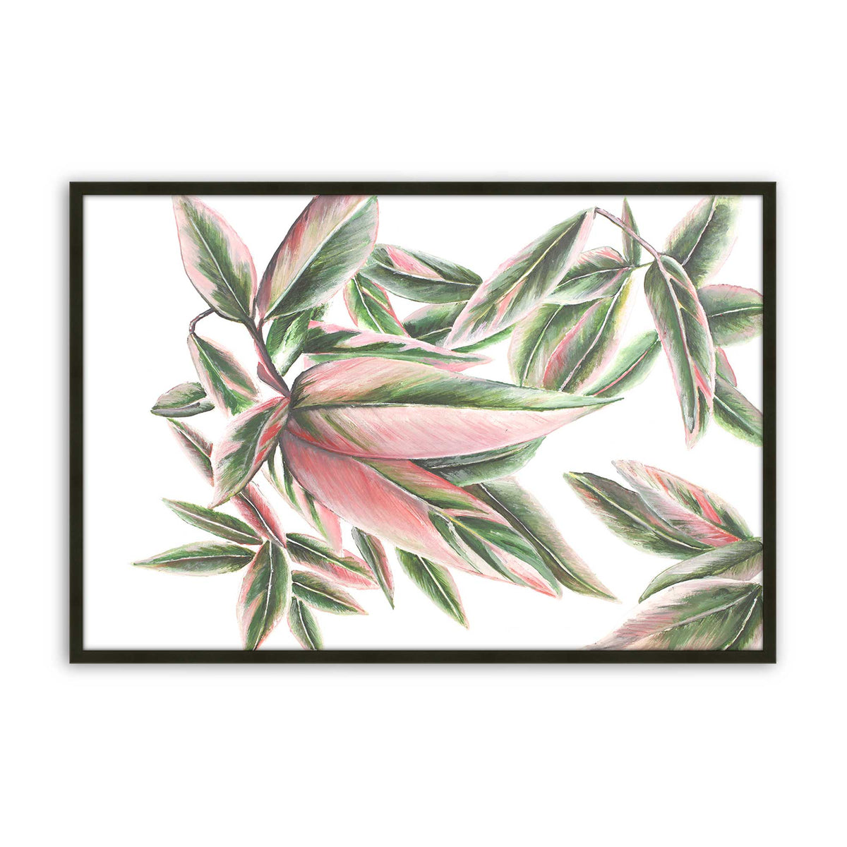 [Color:Satin Black], Picture of art in a Satin Black frame