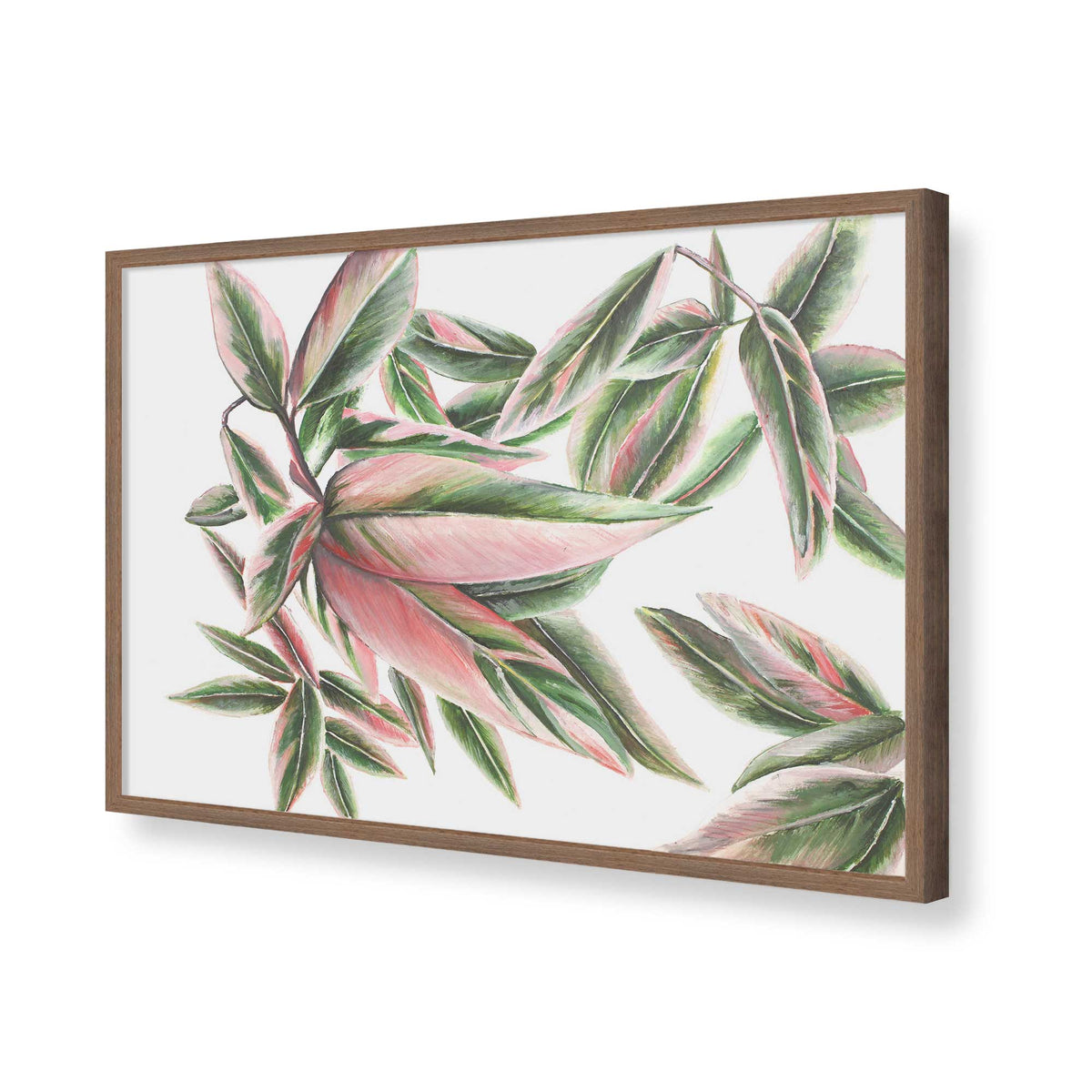 [Color:Walnut], Picture of art in a Walnut frame of the corner