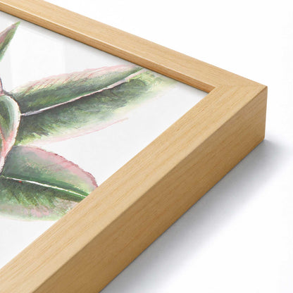 [Color:American Maple], Picture of art in a American Maple frame at an angle
