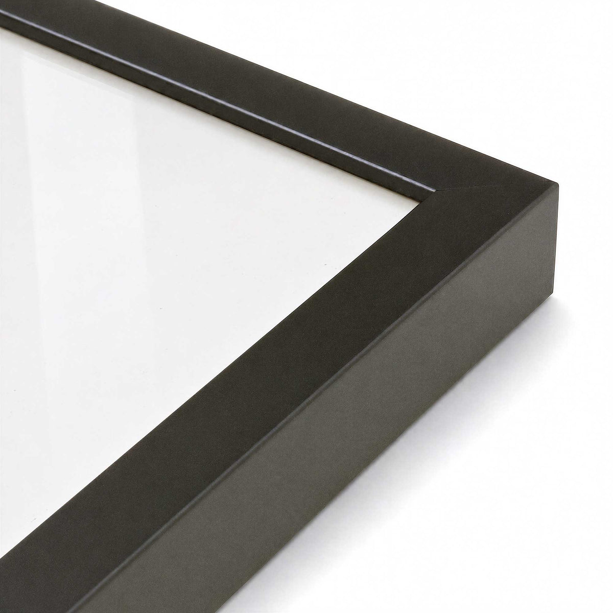 [Color:Satin Black], Picture of art in a Satin Black frame at an angle